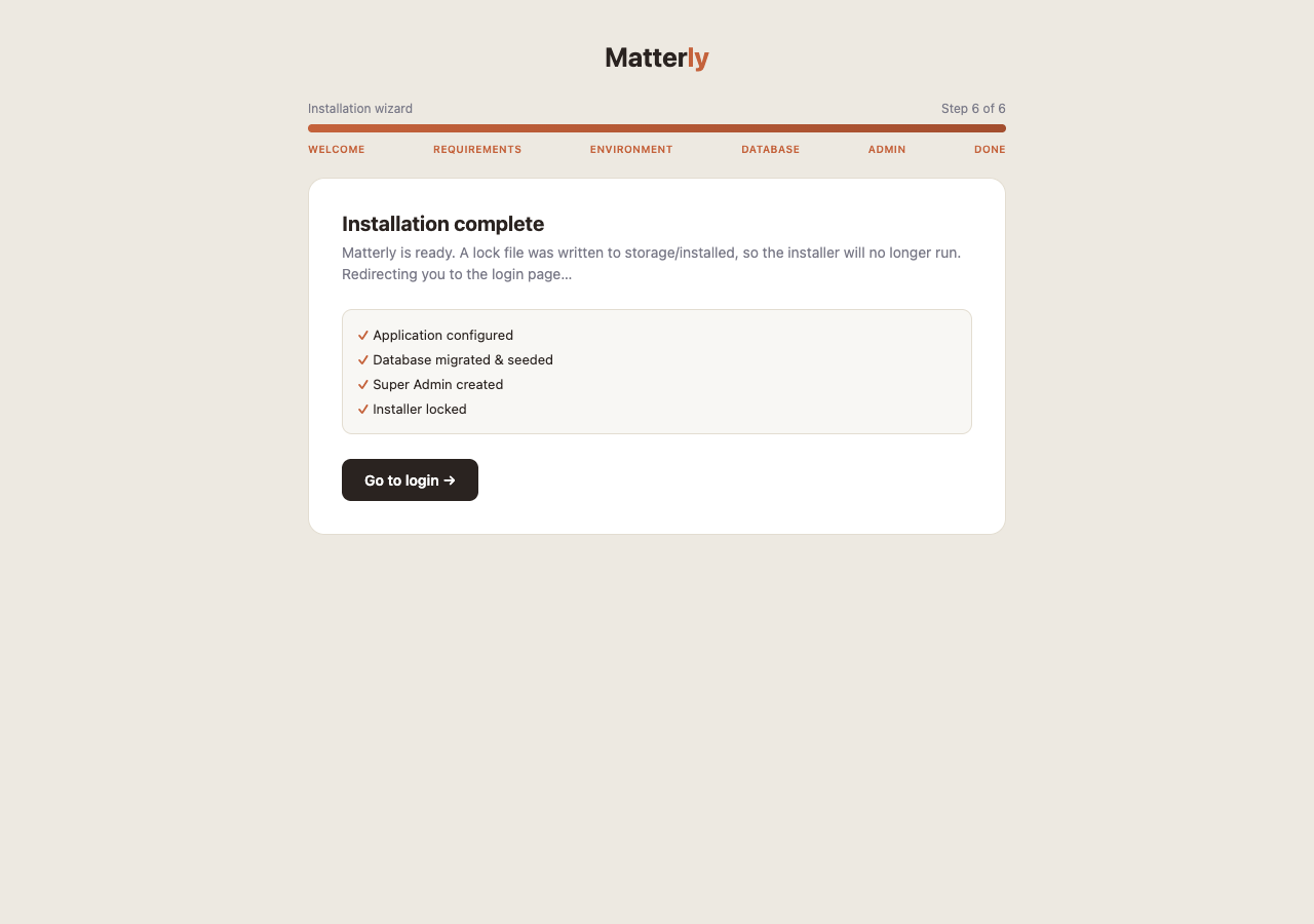 Installer: Installation complete