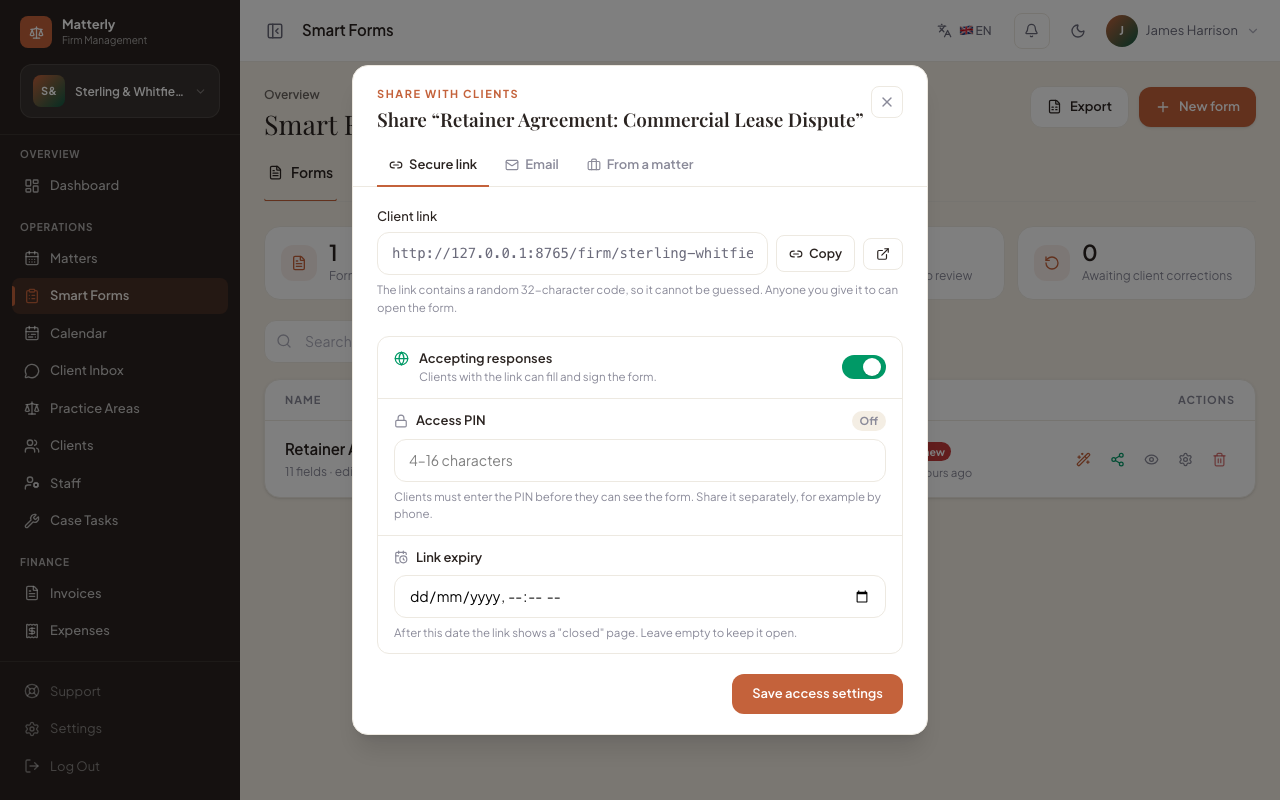 Share a secure link